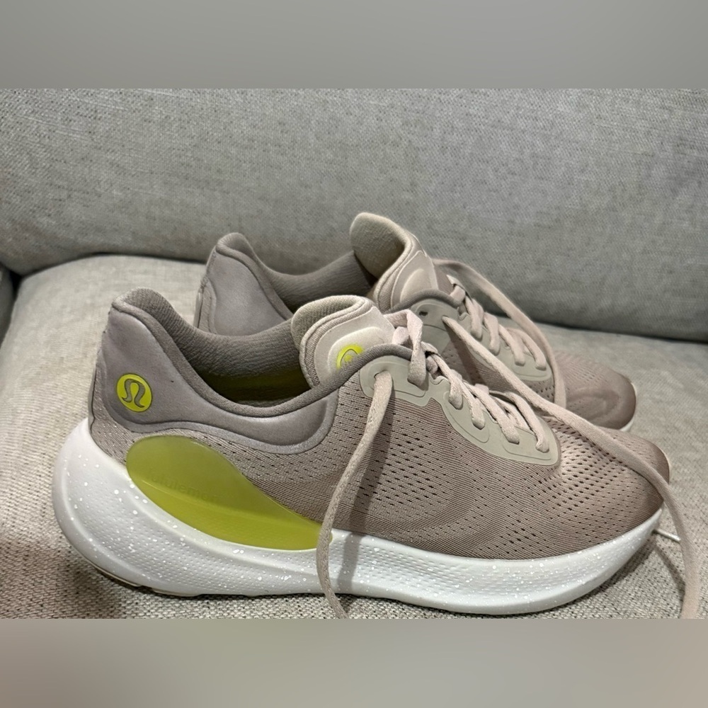lululemon athletica Women's Taupe and Lime Sneakers